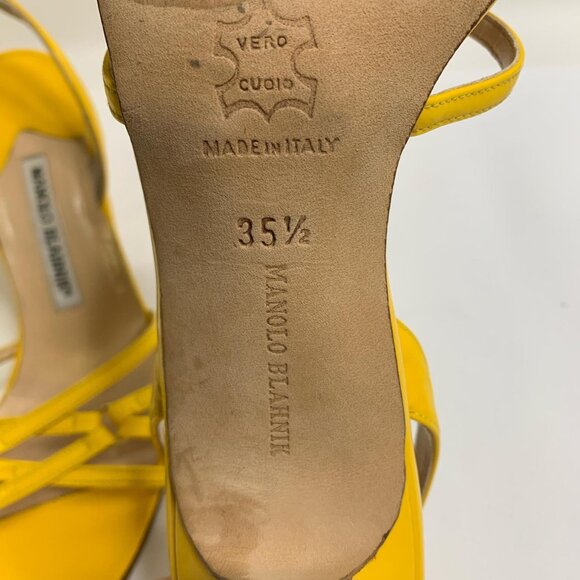 Bright and bold Manolo Blahnik “Anna” slingback sandals - Picture 6 of 7